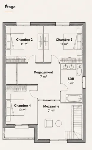 Plan Étage — Canopée 125
