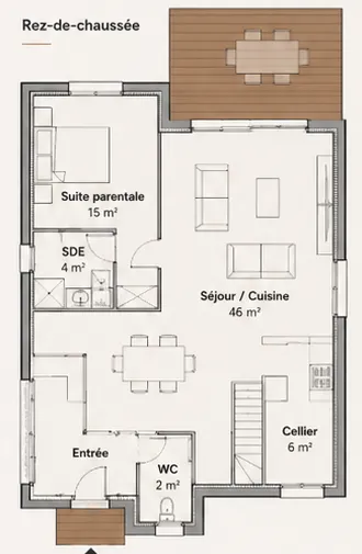 Plan Rez-de-chaussée — Canopée 125